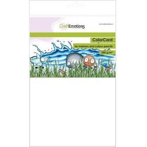 Aquarelpapier - Briljant Helderwit - Gladde Structuur - A5 - 250 grams - CraftEmotions - 12 vellen