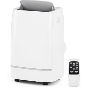 Mobiele Airco 12.000 BTU-4-in-1: Koelen-Verwarmen-Ontvochtigen & Ventileren-Voor Ruimtes tot 35 m² / 119 m³-Energieklasse A- Afstandsbediening, Raamafdichtingskit &Timerfunctie-Verplaatsbaar- Airconditioner met Wielen en Display-Stil en Energiezuinig