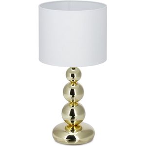 Relaxdays tafellamp goud - nachtlampje vintage - E27 lamp - sfeerlamp bollen - sfeervol