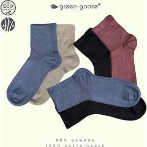 green-goose® Bamboe Sokken Dames | 2 Paar | Licht Geparfumeerd met Sandalwood | Maat 39-41 | Zwart | Glad, Ademend en Duurzaam