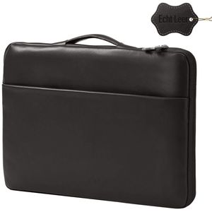 Lopoleis® Leren Laptoptas 14 inch – Zwart – Luxe Laptophoes – Laptop sleeve – Geschikt voor Macbook Air & Pro 13 inch & 14 inch – Echt leer