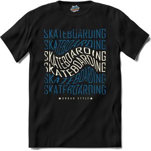 Skateboarding Urban Style | Skaten - Skateboard - T-Shirt - Unisex - Zwart - Maat 4XL