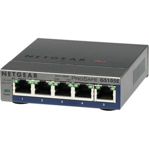 NETGEAR ProSAFE GS105E - Netwerk Switch - Smart Managed - 5 Poorten