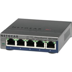 Netgear ProSAFE GS105E - Netwerk Switch - Smart Managed - 5 Poorten