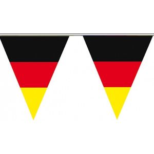 Vlaggenlijn slinger Duitsland vlaggetjes 5 meter - Duitse versiering/feestartikelen