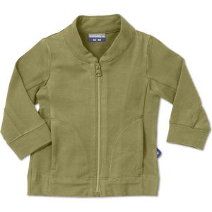 Silky Label vest met rits Pesto green - maat 86/92 - groen