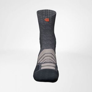 Bauerfeind Outdoor Merino Mid Cut Socks, Men, Lava Grey, 42-45 - 1 Paar