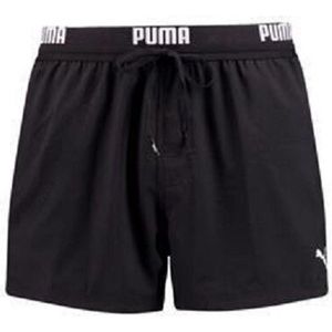 PUMA Swim Logo Short Heren Zwembroek - zwart - Maat L