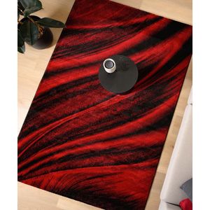 Modern vloerkleed - Vision rood/zwart 80x300 cm