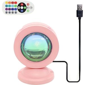 Nivard Sunset Lamp - Projection Lamp - Projector - Zonsondergang - Zon Lamp - Golden Hour lamp - Tiktok - Afstandsbediening - 16 Kleuren