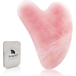 Flagest Gua Sha Massage Tool voor Gezicht Lichaam Ogen Hals - Rozenkwarts Jade - Acupunctuur Anti Rimpel - Gezichtsmassage - Rozenkwarts