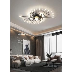 42 Kop Luxe Kroonluchter - Zwart - Woonkamerlamp - Moderne lamp - LED Plafondlamp - Plafoniere