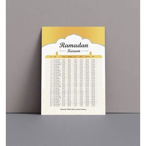 Ramadan kalender | Fotofabriek Ramadan 2024 A5 | Ramadan Mubarak | Ramadan planner | Ramadan gebedskalender | Goud