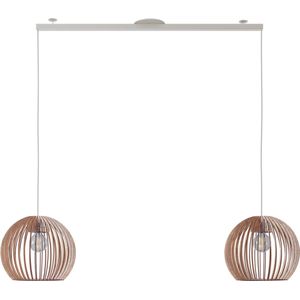 Lightswing® Twin Ophangsysteem voor twee Hanglampen tot 2,5 KG per lamp - Mat Wit - 90cm Verplaatsbare Verlichting - Verstelbare Lamp Systeem