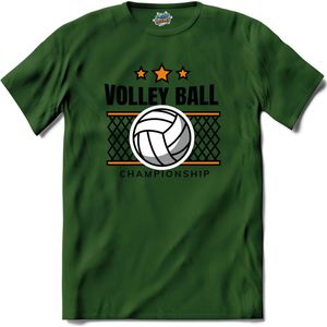Volleybal net sport - T-Shirt - Heren - Bottle Groen - Maat 4XL