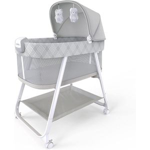 Babybed met 4 wielen en luchtdoorlatende zijkanten - Comfortabele wieg voor een rustgevende slaap