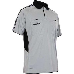 Salming Referee Korte Mouw Poloshirt Grijs L Man