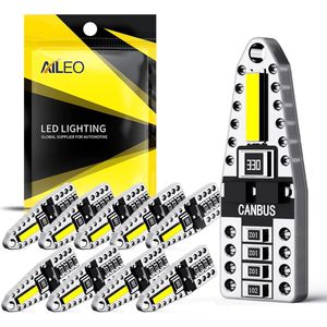 T10 Led Canbus W5W Led-lampen 168 194 2SMD Wit Signaal 200 lumen (set) Stadsverlichting - Parkeerverlichting - Kentekenverlichting - Interieurverlichting (Set van 2 stuks)