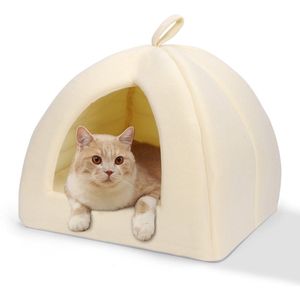 Nobleza kattenhuisje - kattenmandje - kattentent - kattenmand - kattenholletje - Iglo - crème