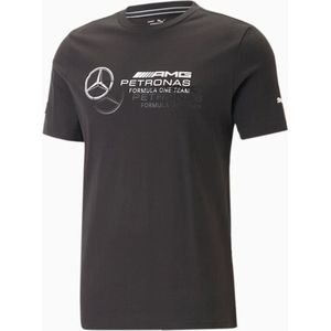Puma Mercedes AMG Petronas Logo Tee - Heren T-Shirt Katoen Zwart 538482-01 - Maat XXL