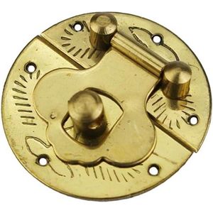 Beslag sieradenkistje mini haspslot messing - kleine vintage kastgesp hardware