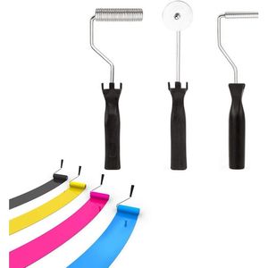 Fiberglass Paddle Roller Kit Set - Bubble Buster Roller Tool - 3Pcs - Fiberglass Laminating Bubble Roller Kit - Mold Resin Composite Bath Shower Boat Repair .