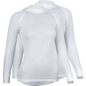 Avento Thermoshirt Lange Mouw Vrouwen - 2-Pack - Wit - Maat 36