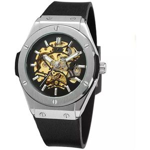 Soraro Skeleton Horloge Zilver | Horloges voor Mannen Heren horloge | Watch | Cadeau voor man | Mechanisch | Geschenkset Leer | Rose | Vaderdag | Vaderdag Cadeau | Valentijn | Valentijnscadeau