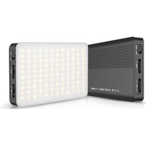 RealPower LightsOn - extra verlichting voor vlogs - geschikt voor PC, notebook, smartphone of statief - LED verlichting op batterij - inclusief kleurfilters