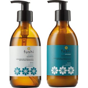 Fushi - Stimulator Herbal Shampoo en Conditioner - 2 glazen flessen