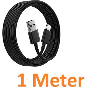 1 Meter Geschikt voor: USB C Usb kabel naar USB 2.0 A Male kabel Geschikt voor: Oppo / OnePlus / Motorola / Samsung / Huawei / Sony / Nintendo Switch / Playstation 5 Game Controller PS5 - Zwart