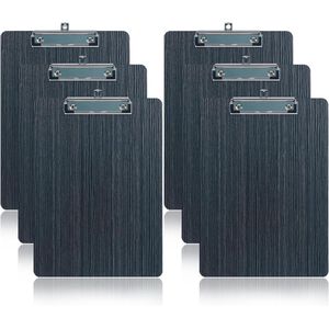 A5 Klembord 6 Stuks - Duurzaam Houten Klemborden met Clip - Hangend Gat - klemplanken voor schrijfpapier