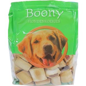 Boony Mergkoekjes mix - Hondensnack - Hondenkoekjes - Snack hond - Hondenbrokjes - Hondenbiscuit - Kauwsnack hond - 400 gram