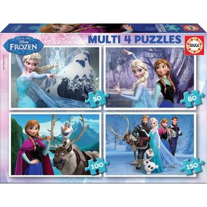 Educa puzzel Frozen - 4 Puzzels 50-80-100-150 Stukjes