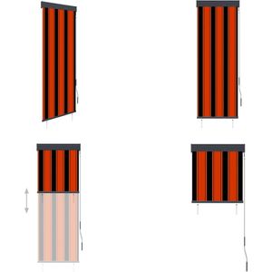 vidaXL Rolgordijn voor buiten 60x250 cm oranje en bruin - Rolgordijn - Rolgordijnen - Tuinrolgordijn - Tuinrolgordijnen
