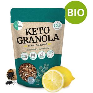 Go-Keto - BIO Keto Granola - Lemon Poppyseed - 6x 290g - Low Carb Muesli