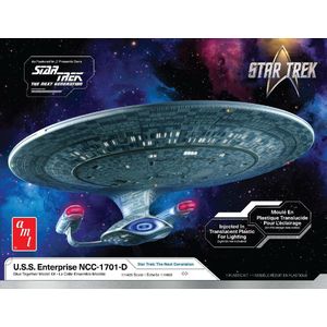 1:1400 AMT 1429 U.S.S. Enterprise NCC-1701-D - Star Trek - Doorzichtig gegoten Plastic Modelbouwpakket