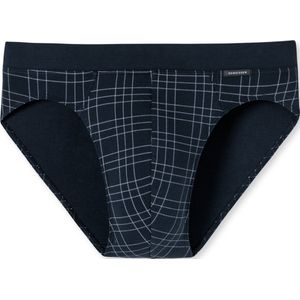 SCHIESSER Fine Interlock slip (1-pack) - heren rioslip fijne interlock met patroon nachtblauw/wit