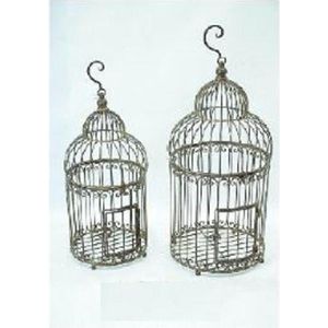Vogelkooien - Woondecoratie - set van 2 - 66 / 56 cm hoog