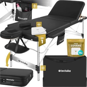3 Zones Massagetafel - Behandeltafel met Draagtas en 5 cm Vulling - Lichtgewicht Aluminium Frame - 230 kg Draagvermogen - Verstelbaar en Opvouwbaar