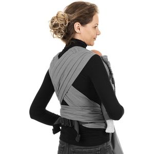 Fidella FlyClick - Half-Buckle Ergonomische Draagzak - Babydrager - Chevron - lichtgrijs - voor baby