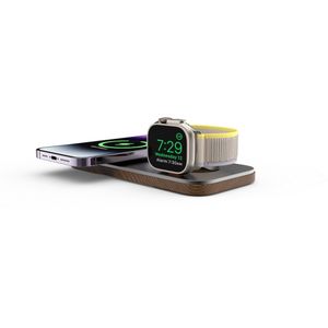 Cubenest Magnetische Draadloze Oplader - 2-in-1 - Grijs