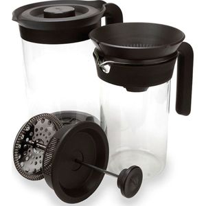 La Cafetière Cafetière Seattle 3-in-1 Glas 1 Liter Staal Zwart