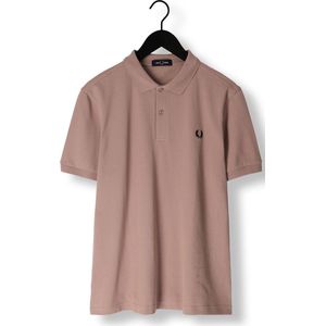 Fred Perry M6000 polo plain shirt - pique - Dark Pink / Black - Maat: M