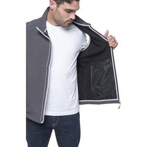 Softshell zomer vest/bodywamer antraciet grijs voor heren - Herenkleding/dunne jassen - Mouwloze outdoor vesten XL (42/54)