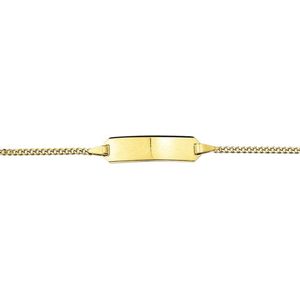 The Kids Jewelry Collection Graveerarmband Gourmet Plaat 5 mm 9 - 11 cm - Geelgoud