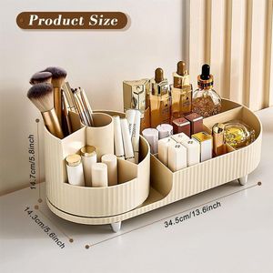 Make-up cosmetica-organizer 360° draaibare beauty-organizer - multifunctionele cosmetica-opslag voor kaptafel badkamer en slaapkamer - hoge kwaliteit Make-up organizer