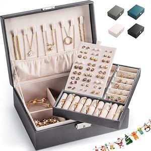 Travel Jewelry Box for Women / watch box jewelry box \Jewelry Holders Portable Jewelry Organizer Case for Necklace Earrings Rings - Drawers Jewelry Storage Box /Juwelendoos