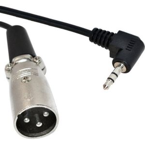 XLR (m) - 3,5mm Jack (m) haaks audiokabel - 0,30 meter