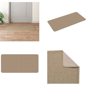 vidaXL Tapijtloper 50x100 cm sisal-look zandkleurig - Tapijtloper - Tapijtlopers - Gangloper - Tapijt Loper